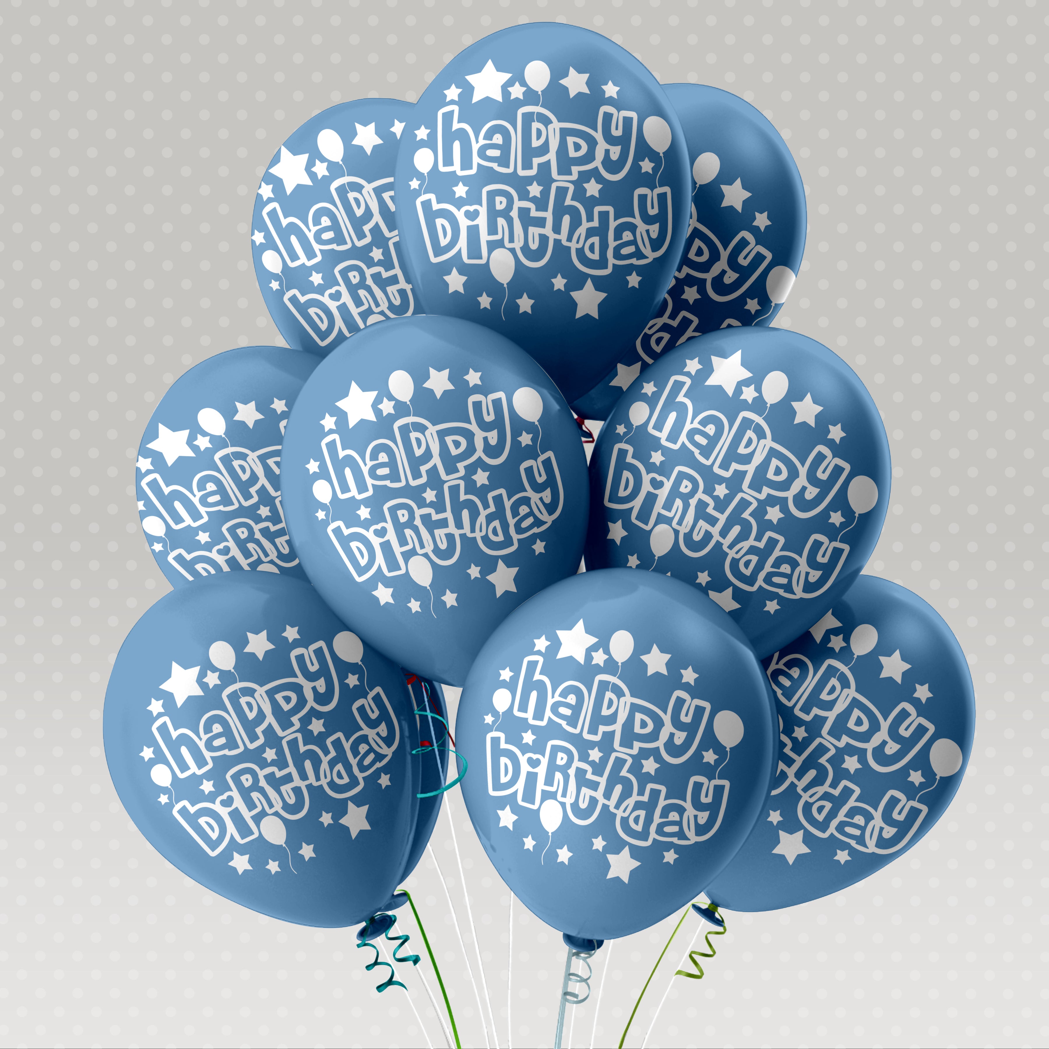 100 x Geburtstag Luftballon, Luftballons Druck, Luftballons mit Geburtstag Motiv.