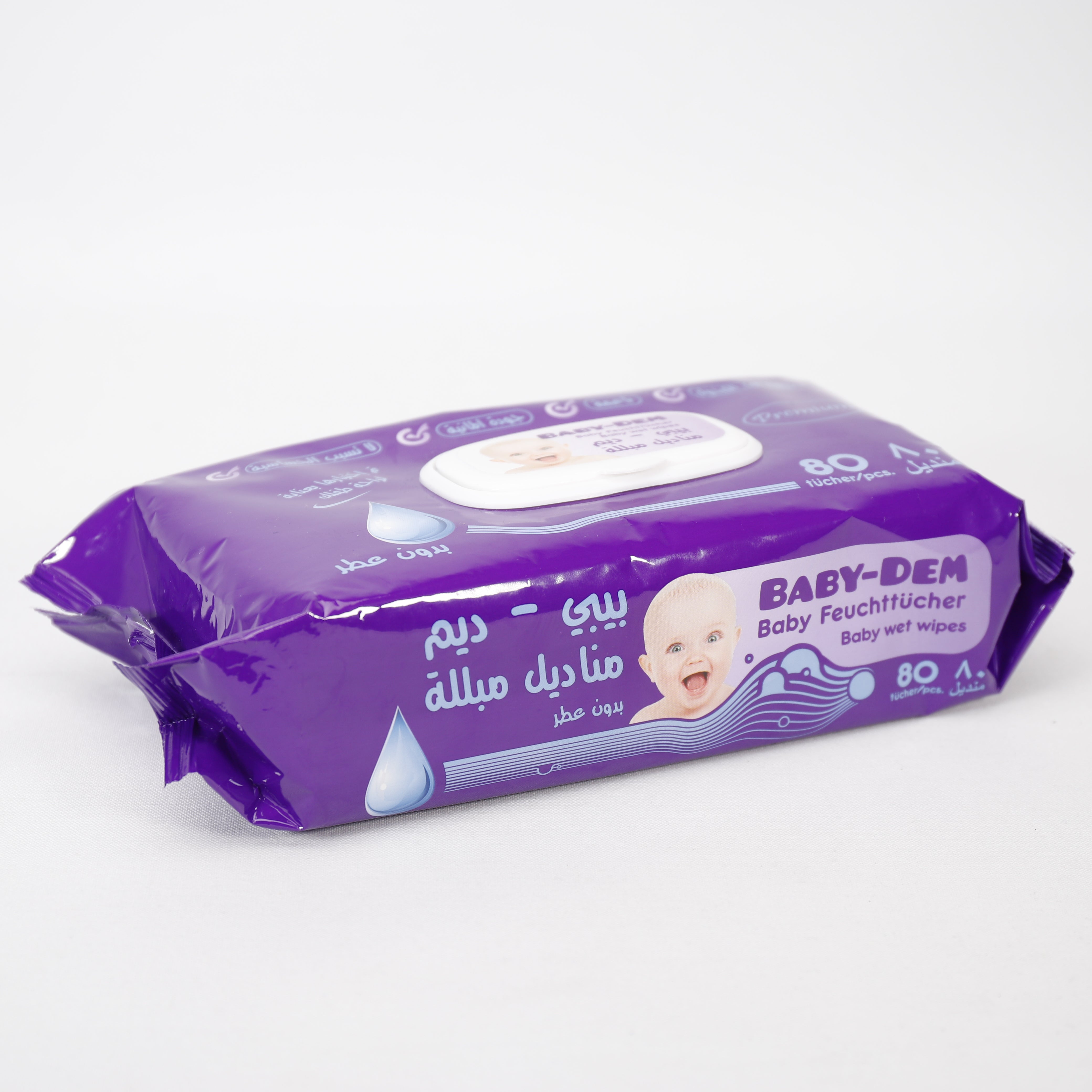 Baby Dem, Premium Sensitive Feuchttücher, 80 Stk., Saugfähige & Weiche, Ohne Duft