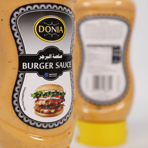 Donia Sauce, Burger Soße 270 ml, Burger Sauce, Gluten Frei, Made in EU, BBQ