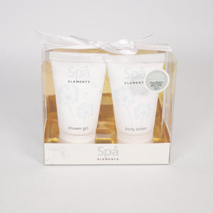 Spa Elements 2er, Bad Geschenk Set 75ml Duschgel & 75ml Körperlotion, Blossom & Tee