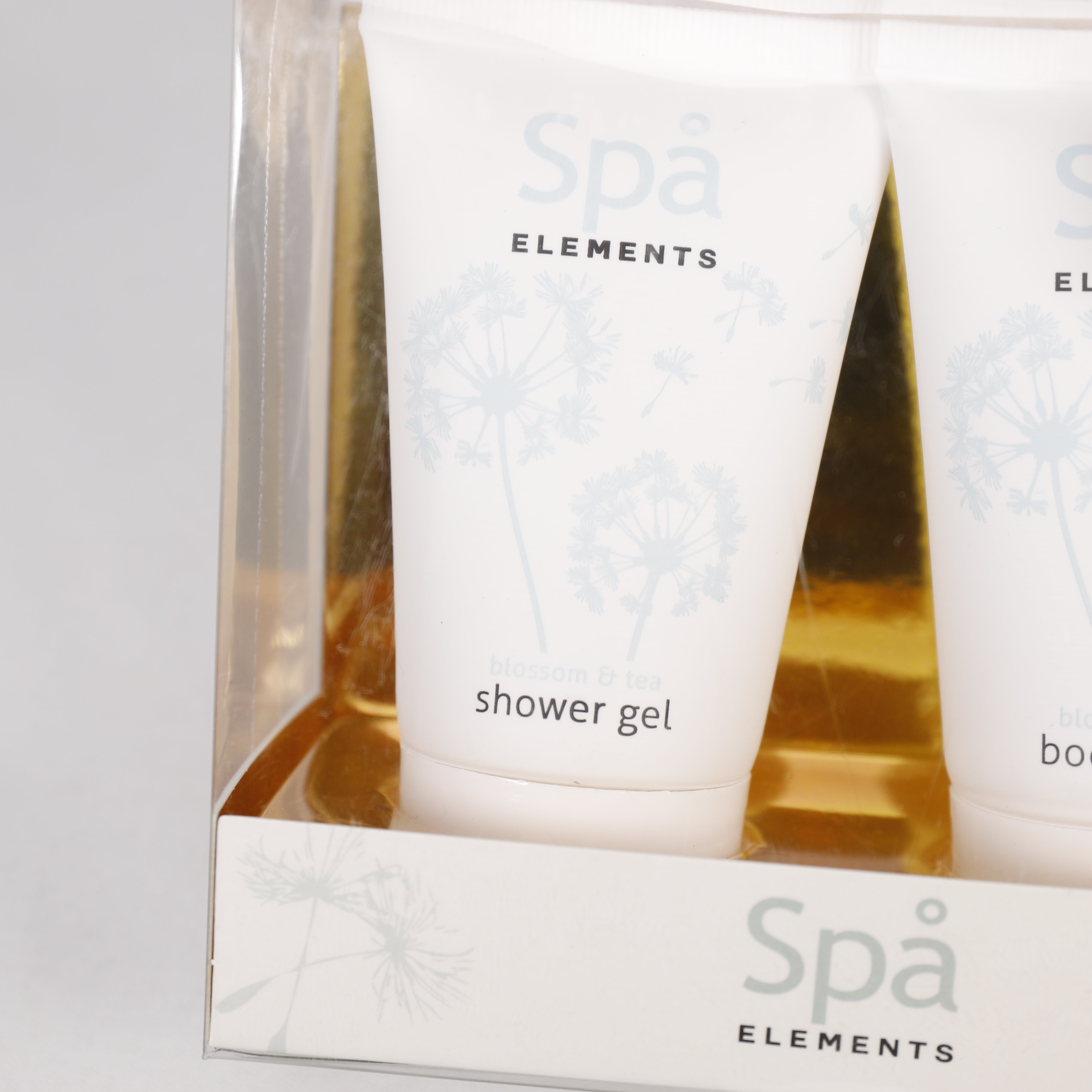 Spa Elements 2er, Bad Geschenk Set 75ml Duschgel & 75ml Körperlotion, Blossom & Tee