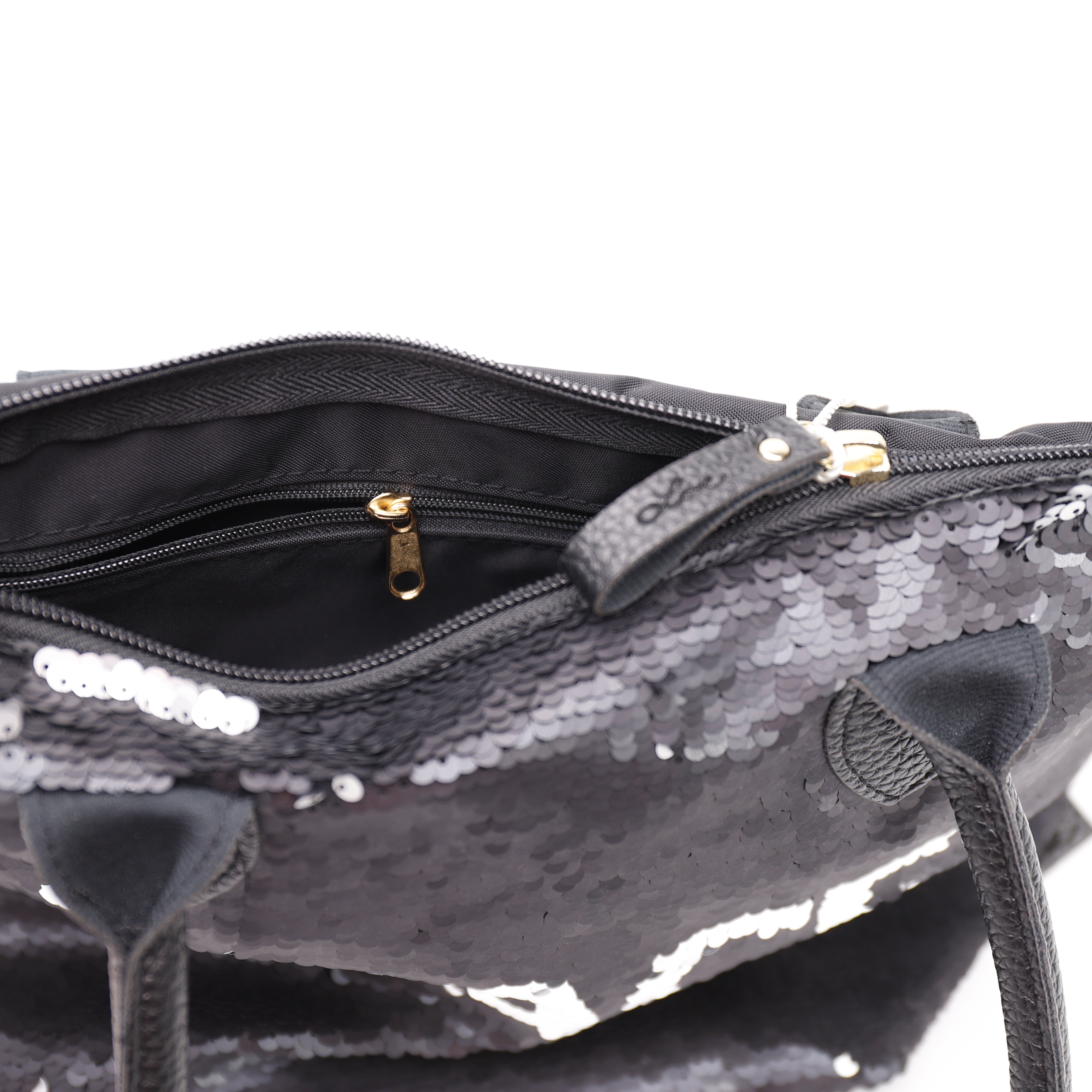Handtasche mit Streichpailletten Love 23X30cm, schwarz, Top Style NEU, Depesche