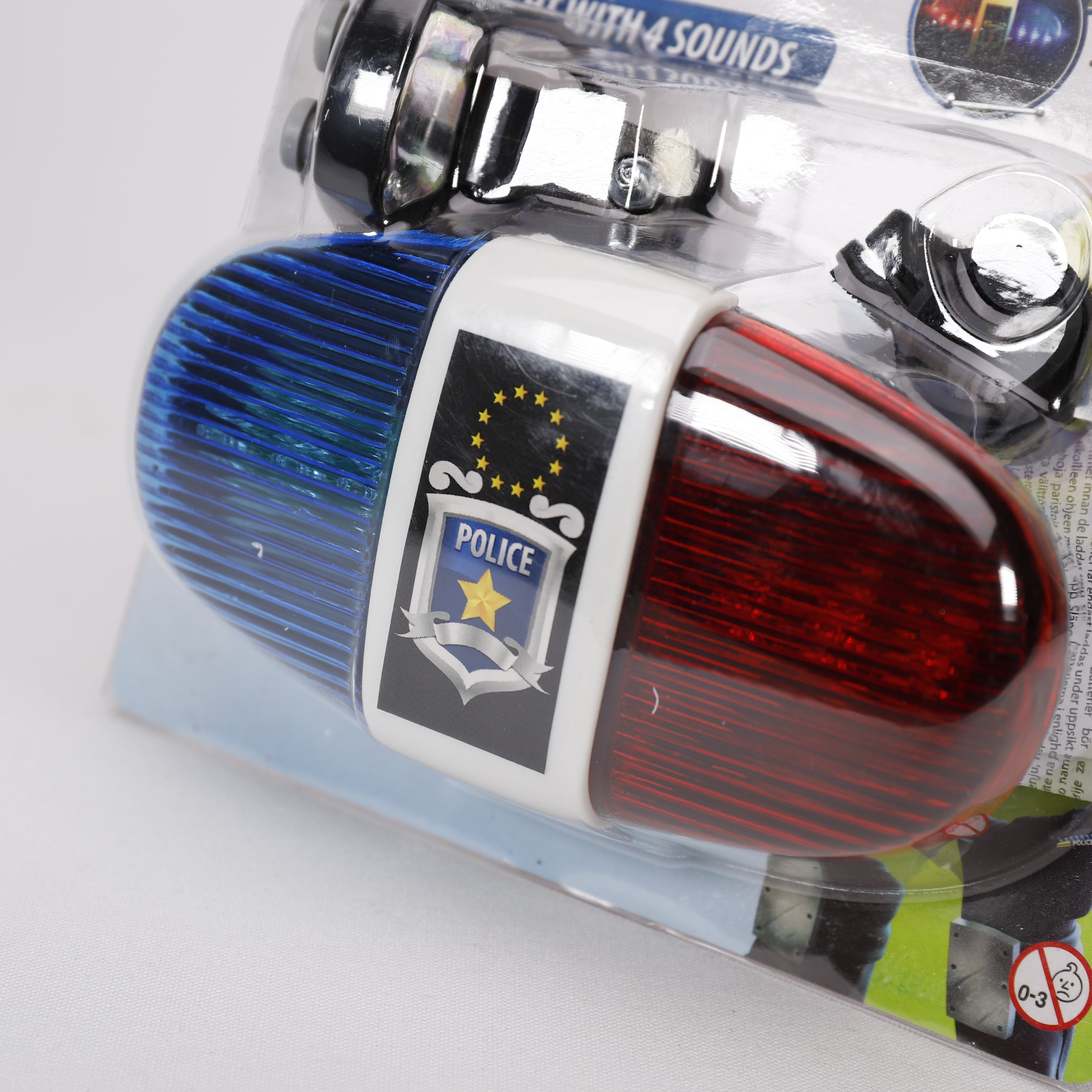 Polizei Lichter mit Sound für Fahrrad, Mit 4 Tönen Laut Polizei