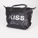 Lade das Bild in den Galerie-Viewer, Handtasche mit Streichpailletten Kiss 23X30cm, schwarz, Top Style NEU, Depesche
