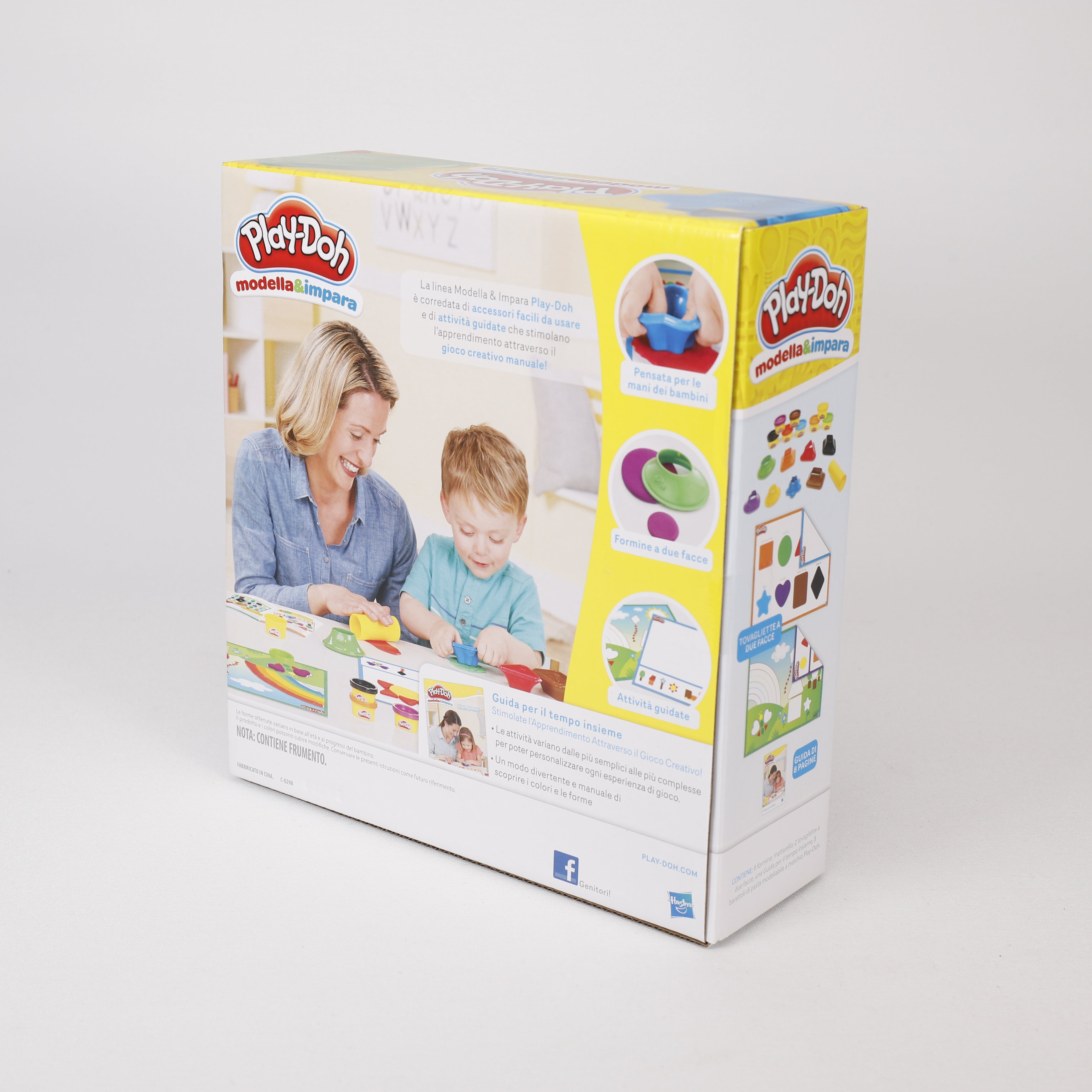 Play Doh Modella & Impara, Knete 8 Packung Farben & Formen, lernen, +2 Spielzeug