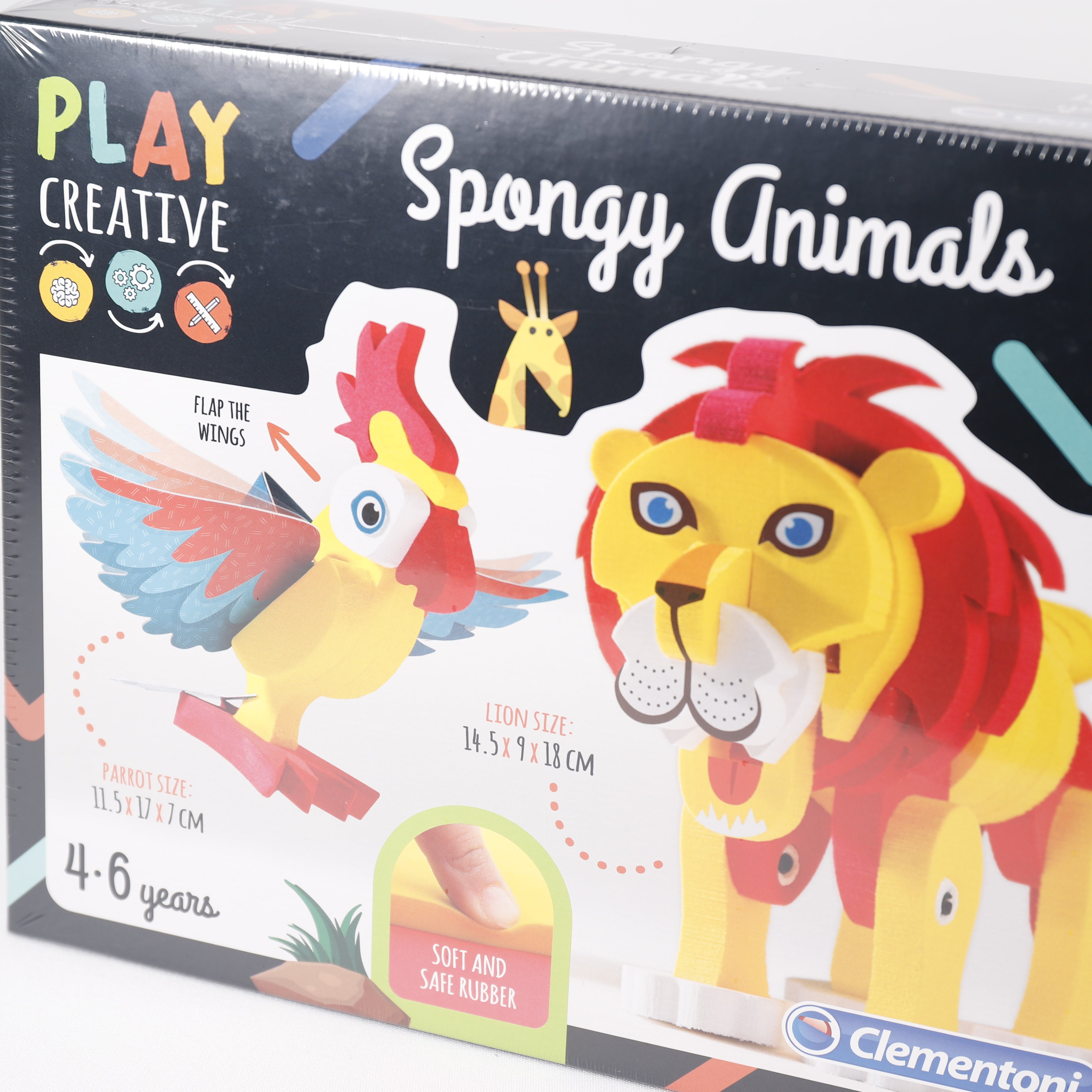 Spongy Animals 21 x 26 cm, ab 3 Jahr, Kreative, Schwammig, Spielzeug, Clementoni