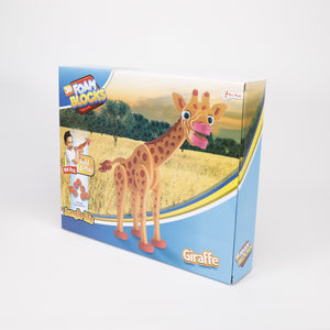 3D Foam Blocks, Puzzle Giraffe 31 cm, Schaumstoff, 104-teilig, ab 4J, Toi-Toys