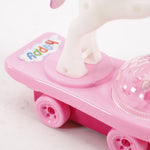 Lade das Bild in den Galerie-Viewer, Schwebeboard Scooter Mädchen Puppe LED &amp; Musik, Horse Auto rosa Kinderspielzeug
