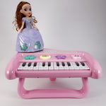 Lade das Bild in den Galerie-Viewer, Klavier Spielzeug Rosa, Klavier Kinder mit Prinzessin, Piano Keyboard 24 Tasten.
