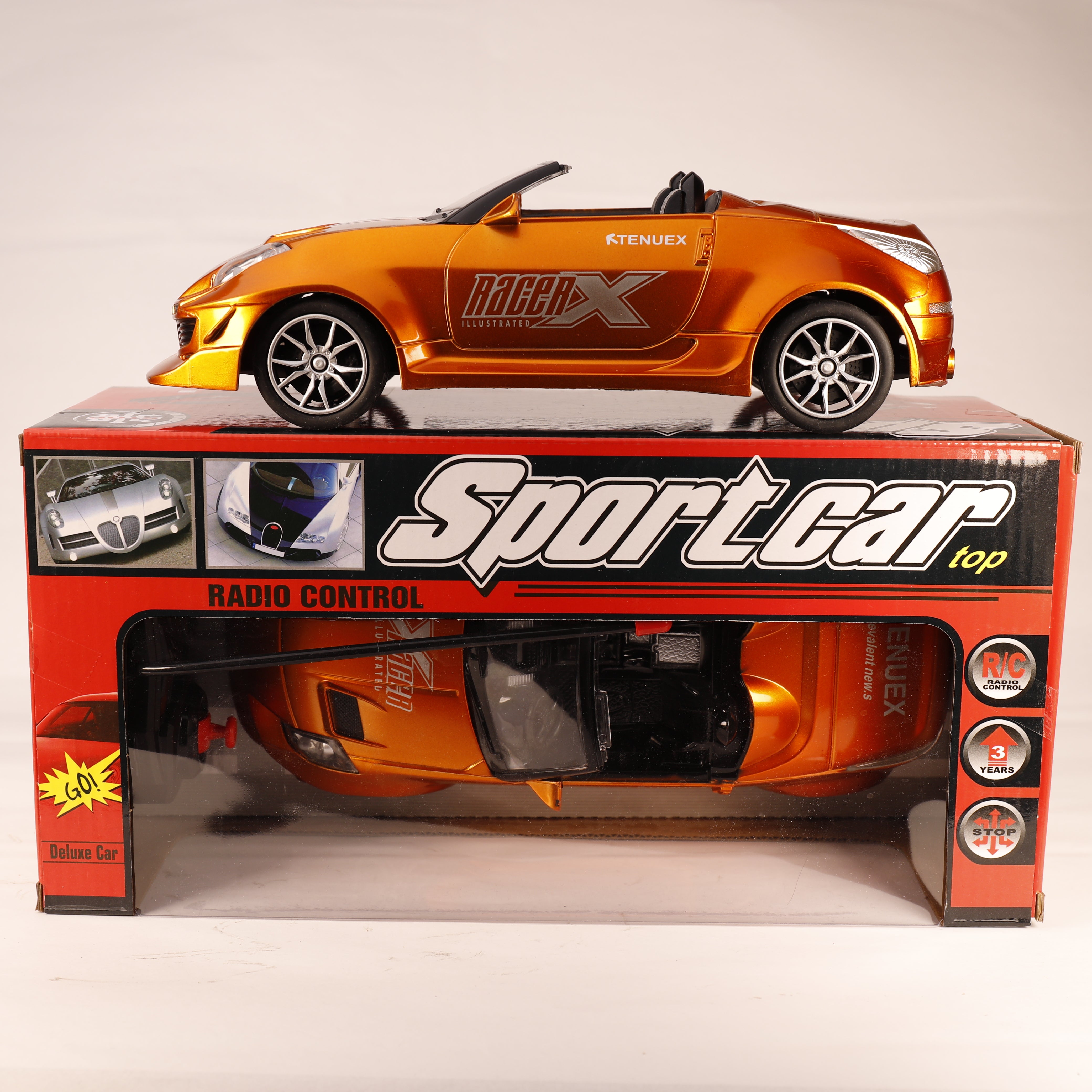 Cabrio Sport Car, TOP Auto mit Kontrolle, Spielzeug mit Fernbedienung, LED Licht