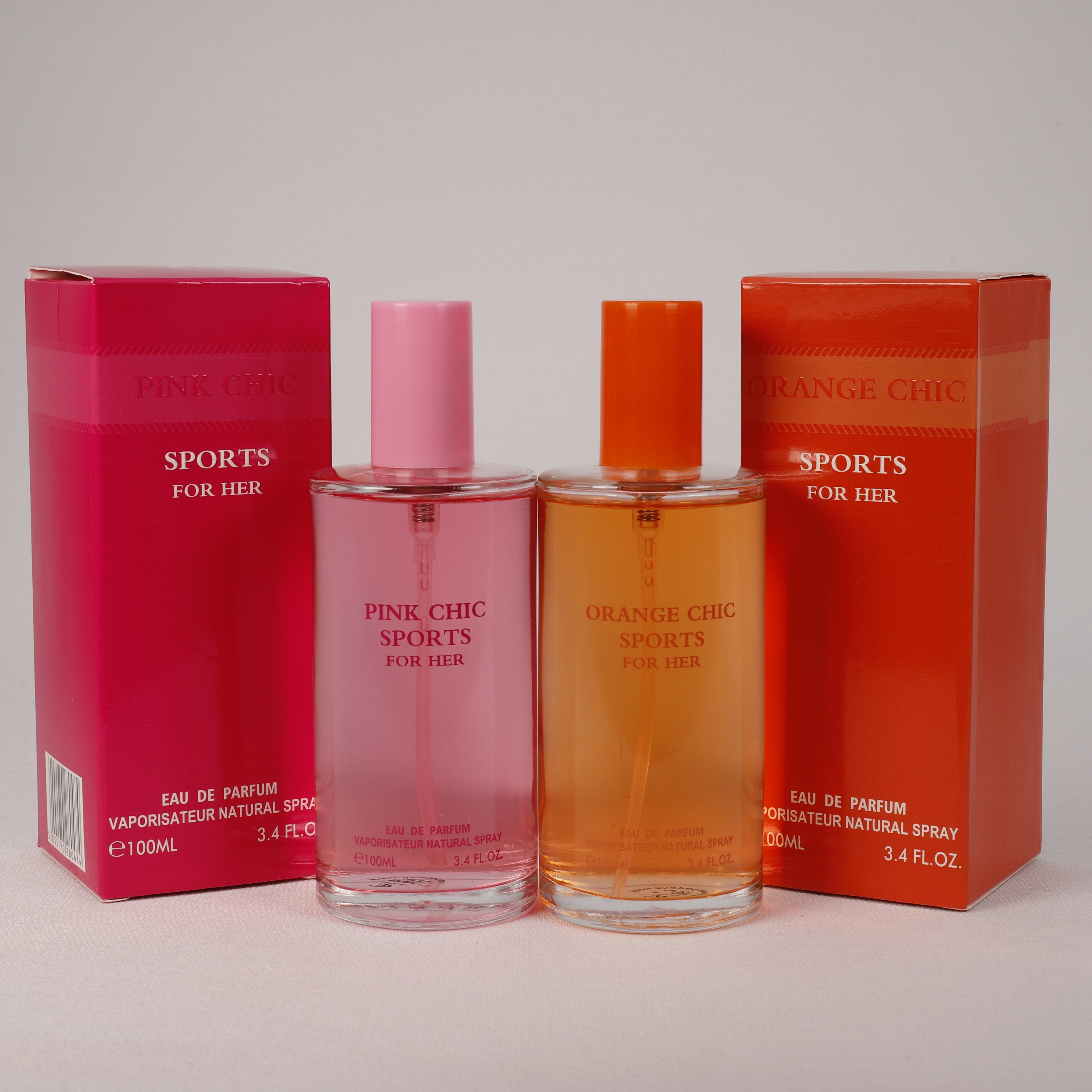 2 Stk. Orange & Pink Chic Sports für Damen, 100 ml, Duft, TOP Parfüm, NEU OVP