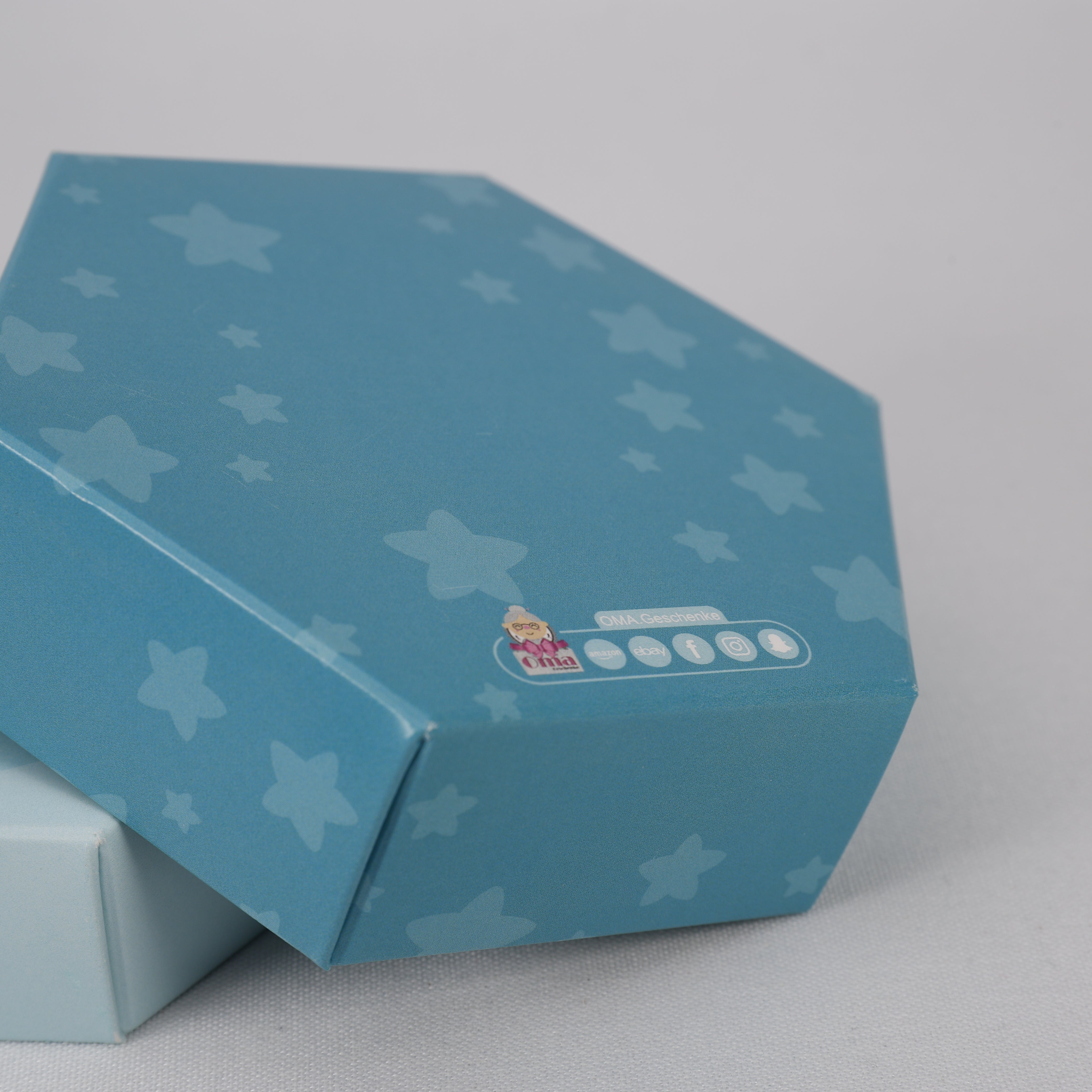 100 x Gastgeschenke Geschenkbox Babyparty Baby Junge Taufe Geburt 9,5 x 3 cm Blau.