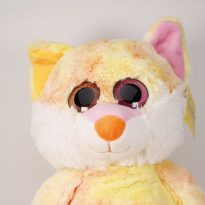 Wolf, Plüschtier 32 cm, Glitter, Große Augen, Spielzeug, Bunt, Super Weich, Sunkid