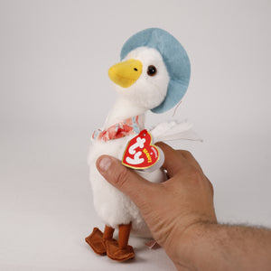 Plüschtier Ente mit Glitzeraugen Jemima 15 cm, Super Weich, Spielzeug, TY Peter Rabbit