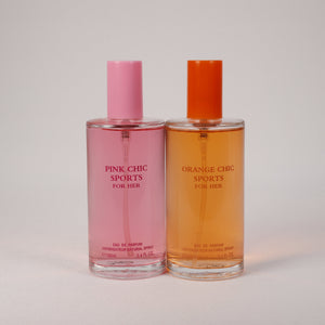 2 Stk. Orange & Pink Chic Sports für Damen, 100 ml, Duft, TOP Parfüm, NEU OVP
