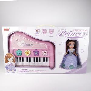 Klavier Spielzeug Rosa, Klavier Kinder mit Prinzessin, Piano Keyboard 24 Tasten.