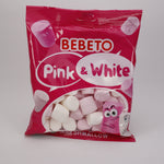 Lade das Bild in den Galerie-Viewer, Bebeto Marshmallow, Pink &amp; White, 135g, Süßigkeiten, Sweet, Halal, aus Türkei.
