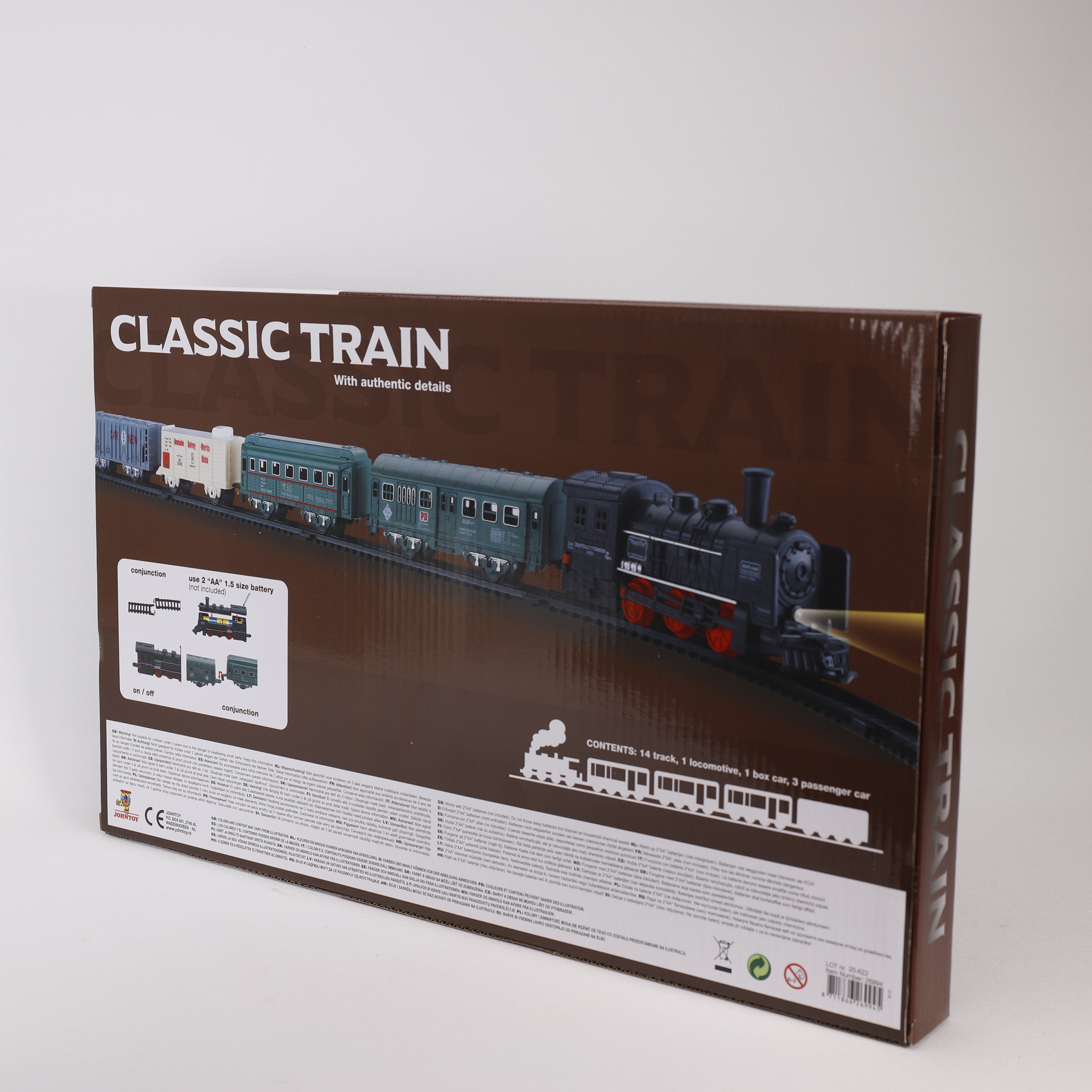 JohnToy, Eisenbahn Set, Classic Train, Elektrozug, Musik & Licht, TOP Spielzeug.