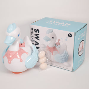 Swan Lay Eggs, Schwan legt Eier, Bunte LED, Licht & Musik & Tanzen, Kinderspielzeug Geschenk.