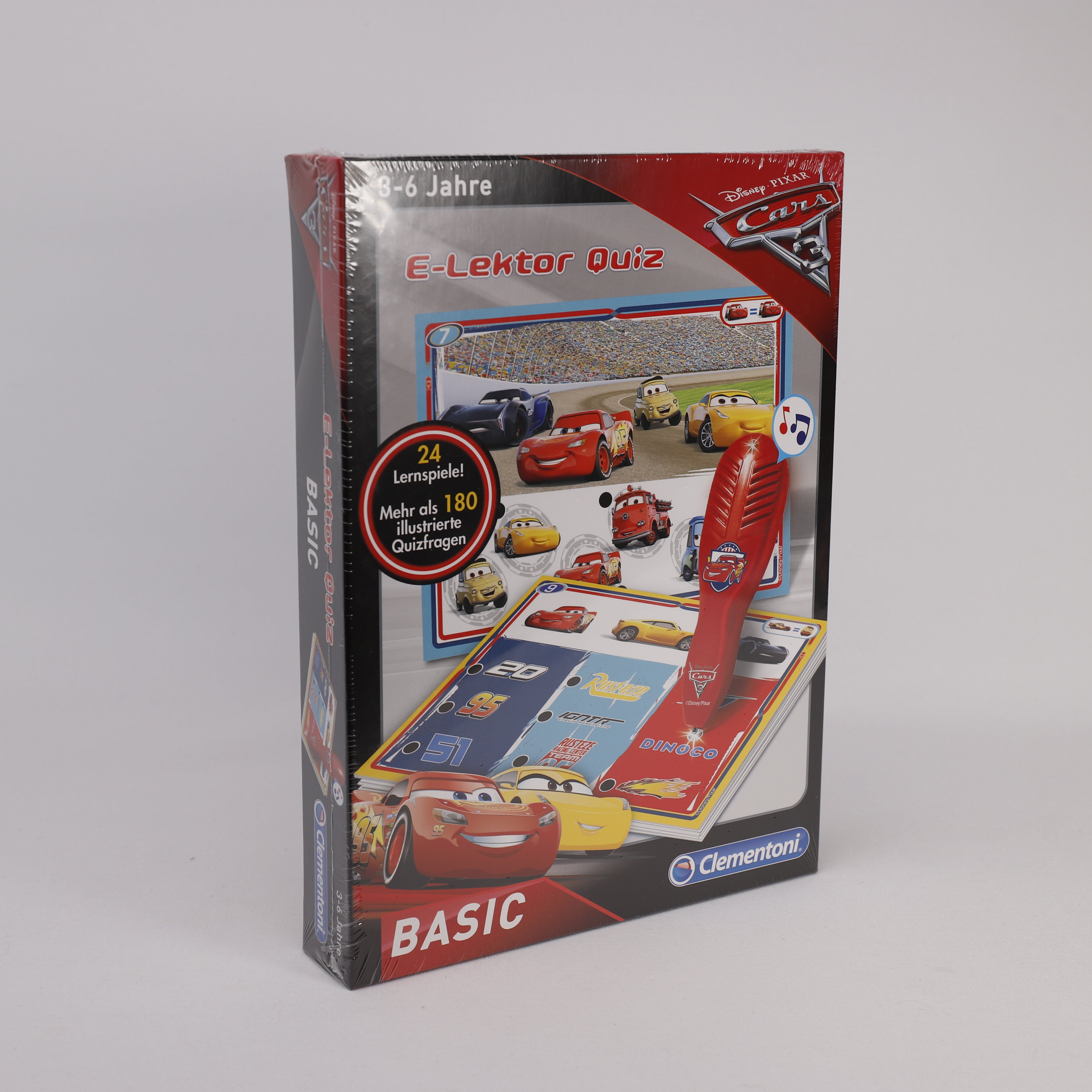 Clementoni Disney Cars E-Lektor, 24 Lernspiele, Spielzeug, Geburtstagsgeschenk.