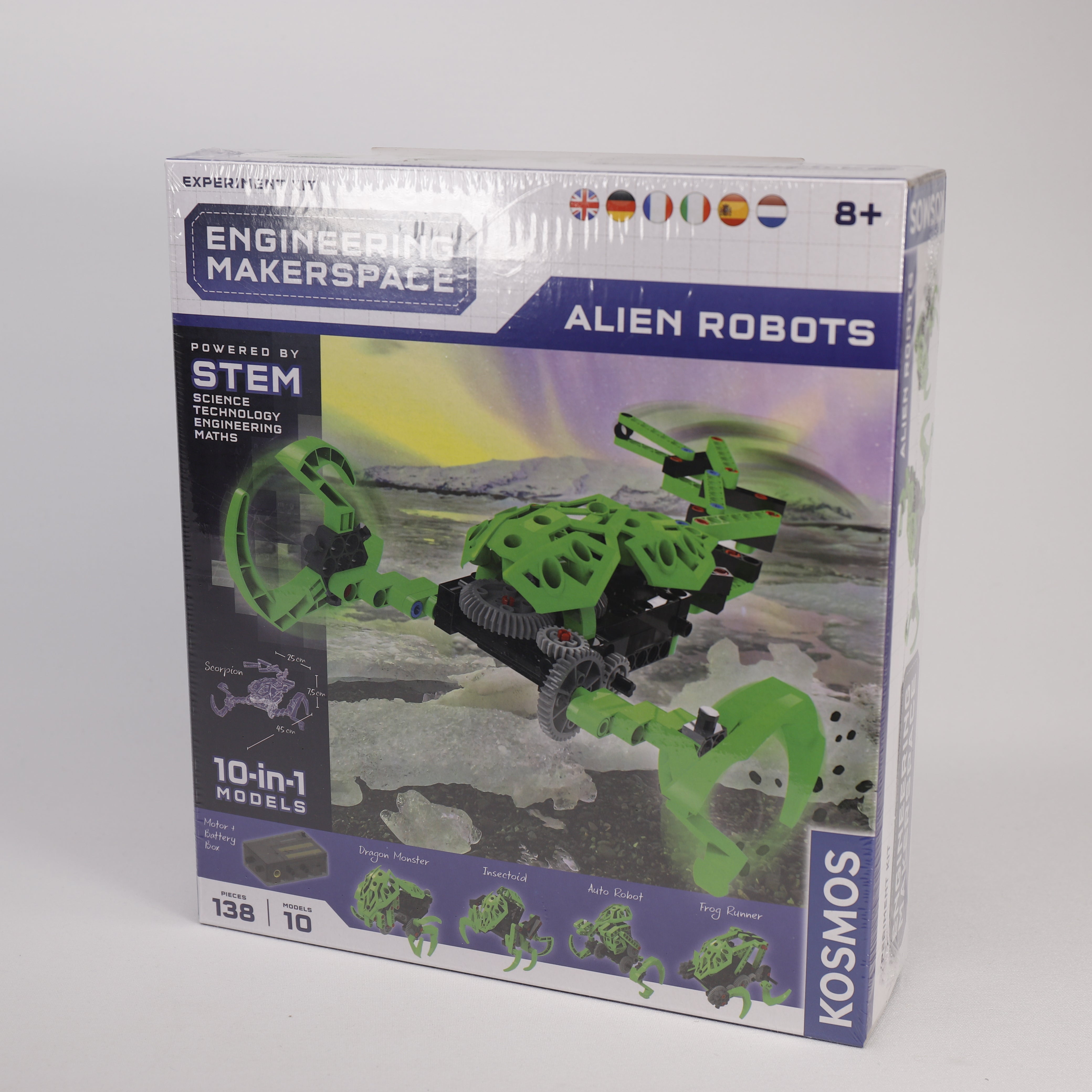 Kosmos Engineering Makerspace Alien Robots, Roboter bauen, 10 in 1 M, Spielzeug
