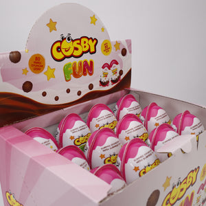 Cosby Fun Mädchen, Ei mit Überraschung Spielzeug, (24x20g), Süßigkeiten, Halal