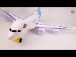 Laden und Abspielen von Videos im Galerie-Viewer, A380 Airbus, Spielzeug, Flugzeug, mit blinkenden, Lichtern, Geburtstagsgeschenk.
