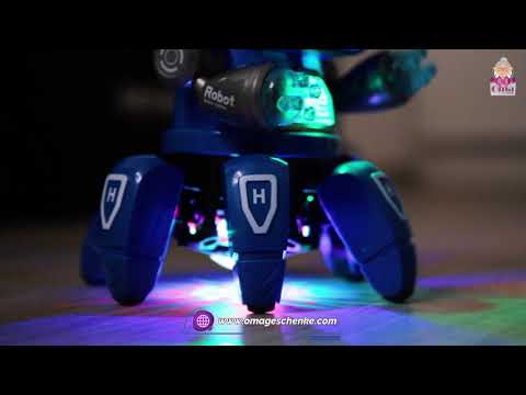 Electric Robot 6-Klauen, Bunte LED, Licht Musik Tanzen Kinder Geschenk Spielzeug