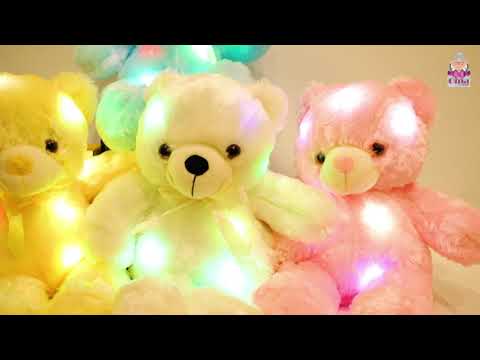 LED Teddybär, Plüschtier, bunt leuchtendes Spielzeug, Geburtstagsgeschenk, Teddy